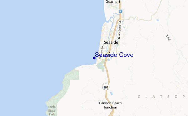 mappa di localizzazione di Seaside Cove