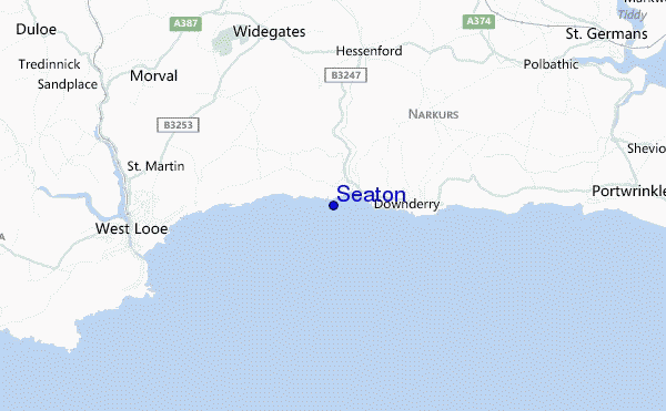 mappa di localizzazione di Seaton