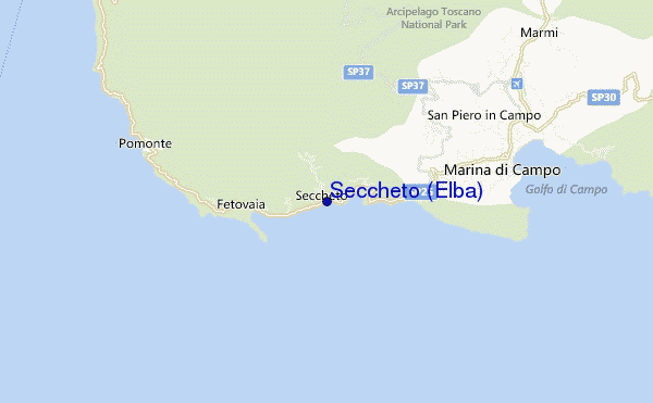 mappa di localizzazione di Seccheto (Elba)