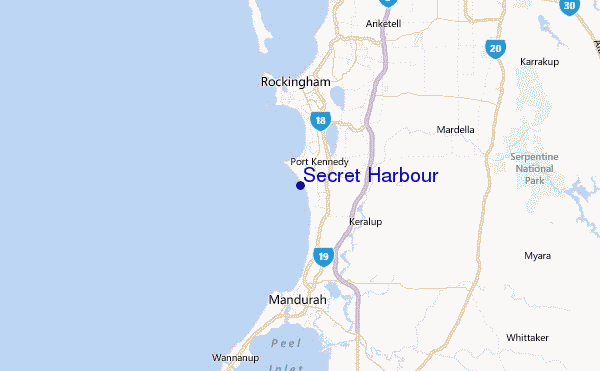 Secret Harbour Location Map
