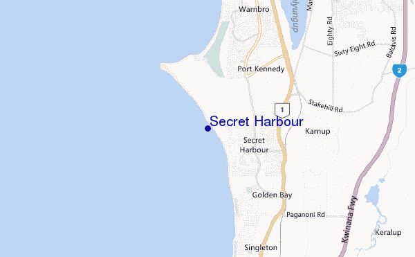 mappa di localizzazione di Secret Harbour
