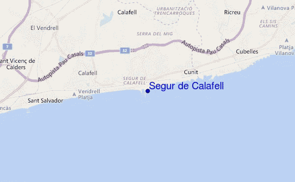 mappa di localizzazione di Segur de Calafell