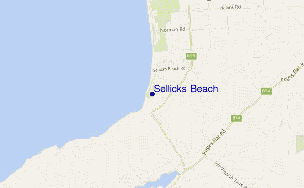 mappa di localizzazione di Sellicks Beach