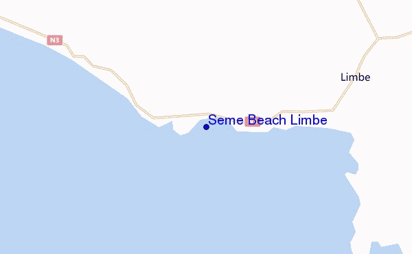 mappa di localizzazione di Seme Beach Limbe