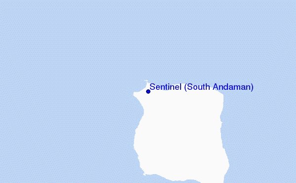 mappa di localizzazione di Sentinel (South Andaman)