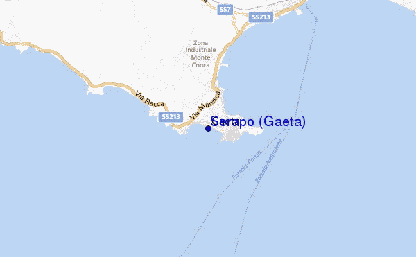 mappa di localizzazione di Serapo (Gaeta)