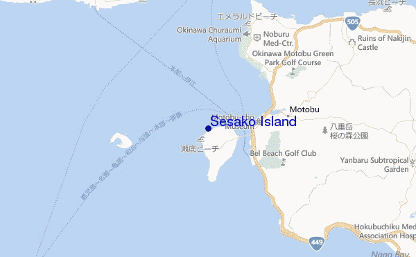 mappa di localizzazione di Sesako Island