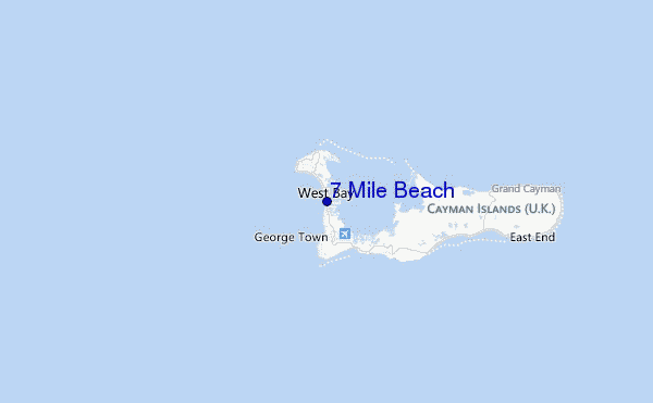 7 Mile Beach Location Map