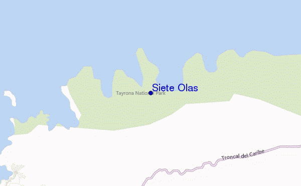 mappa di localizzazione di Siete Olas