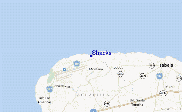 mappa di localizzazione di Shacks