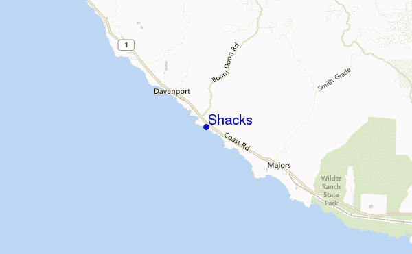 mappa di localizzazione di Shacks
