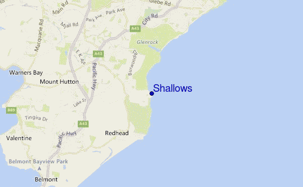 mappa di localizzazione di Shallows