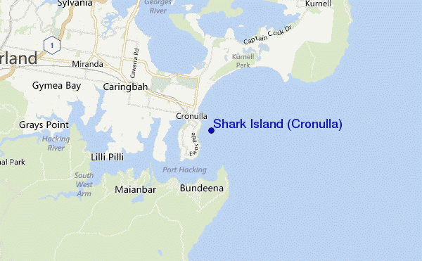 mappa di localizzazione di Shark Island (Cronulla)