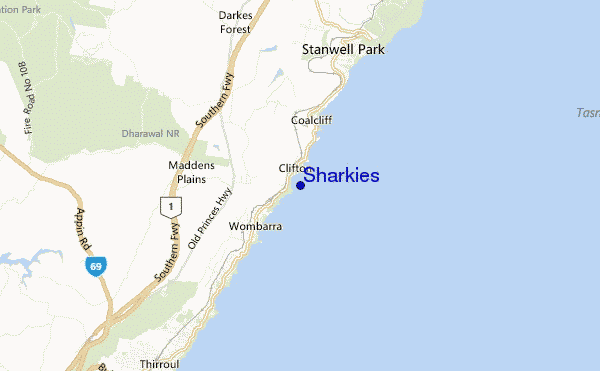 mappa di localizzazione di Sharkies