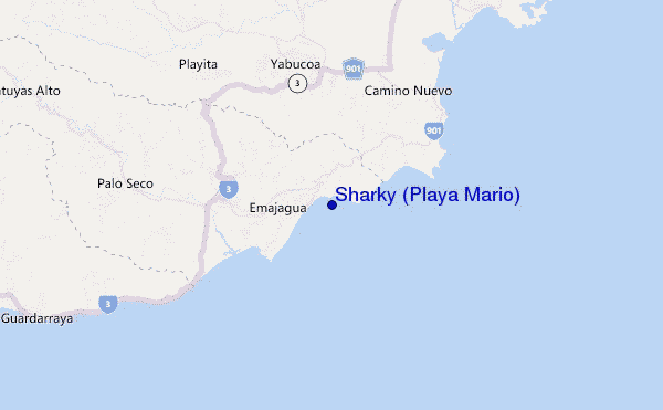 mappa di localizzazione di Sharky (Playa Mario)
