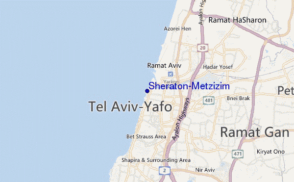 mappa di localizzazione di Sheraton-Metzizim
