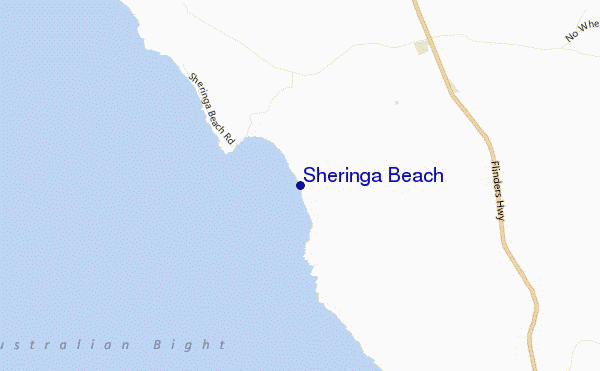 mappa di localizzazione di Sheringa Beach