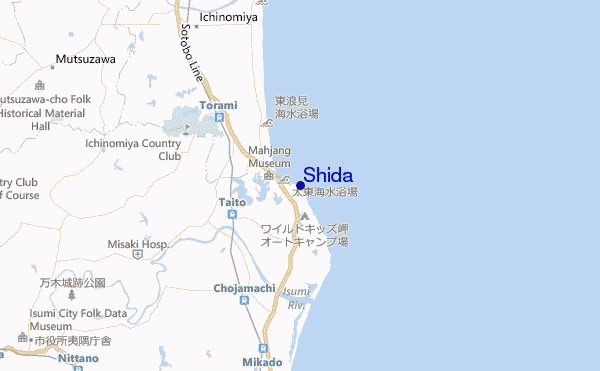mappa di localizzazione di Shida