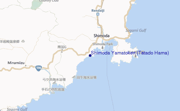 mappa di localizzazione di Shimoda Yamatoken (Tatado Hama)