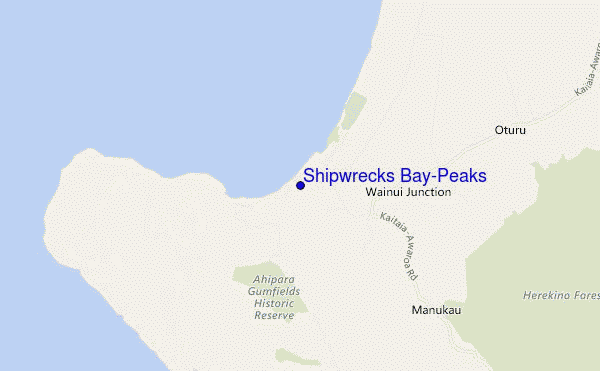 mappa di localizzazione di Shipwrecks Bay-Peaks