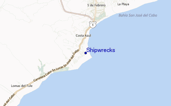 mappa di localizzazione di Shipwrecks