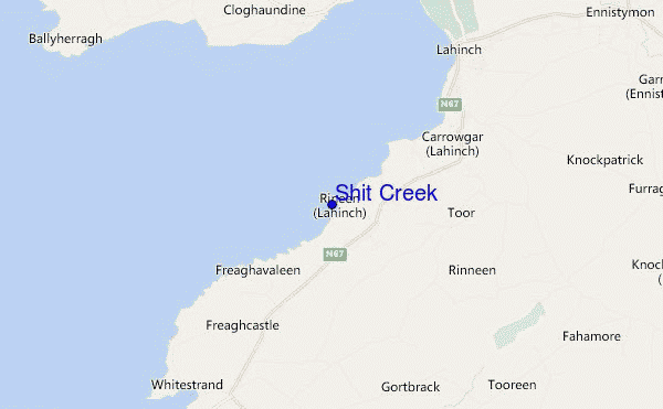 mappa di localizzazione di Shit Creek