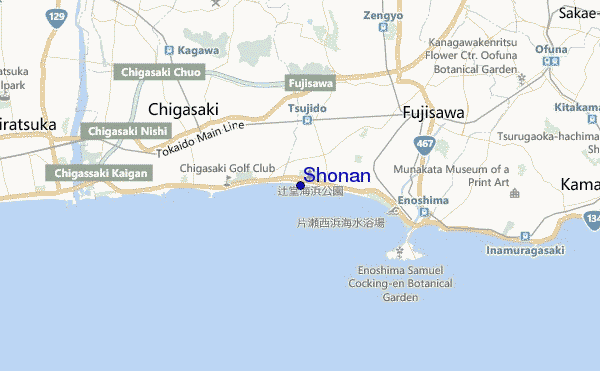 mappa di localizzazione di Shonan
