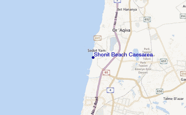 mappa di localizzazione di Shonit Beach Caesarea