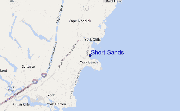 mappa di localizzazione di Short Sands