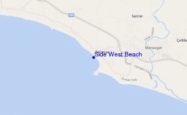 mappa di localizzazione di Side West Beach