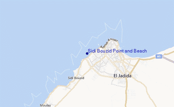mappa di localizzazione di Sidi Bouzid Point and Beach