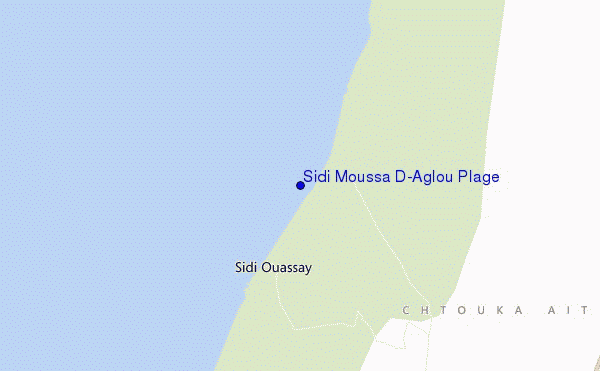 mappa di localizzazione di Sidi Moussa D'Aglou Plage