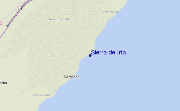 mappa di localizzazione di Sierra de Irta