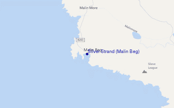 mappa di localizzazione di Silver Strand (Malin Beg)