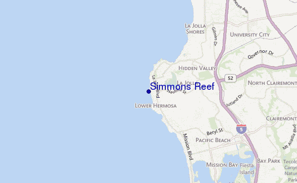 mappa di localizzazione di Simmons Reef