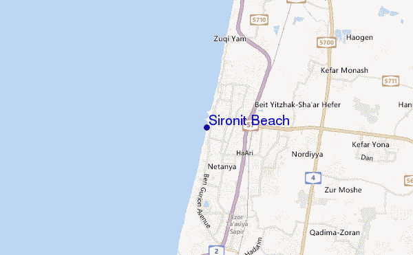 mappa di localizzazione di Sironit Beach