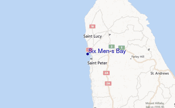 mappa di localizzazione di Six Men's Bay
