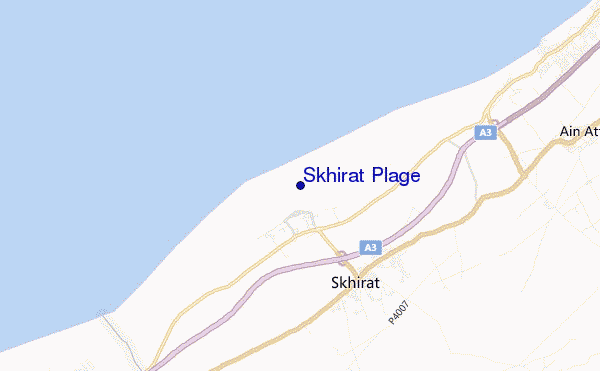 mappa di localizzazione di Skhirat Plage