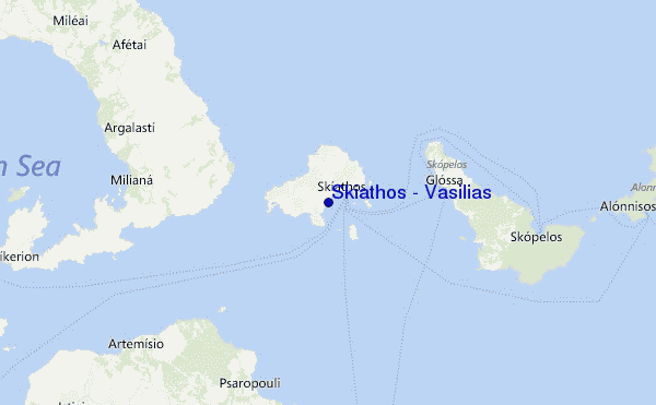 Skiathos - Vasilias Location Map