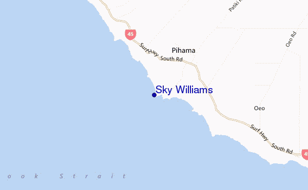 mappa di localizzazione di Sky Williams