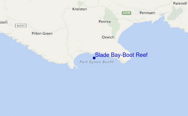 mappa di localizzazione di Slade Bay/Boot Reef