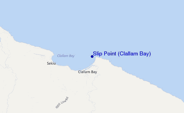 mappa di localizzazione di Slip Point (Clallam Bay)