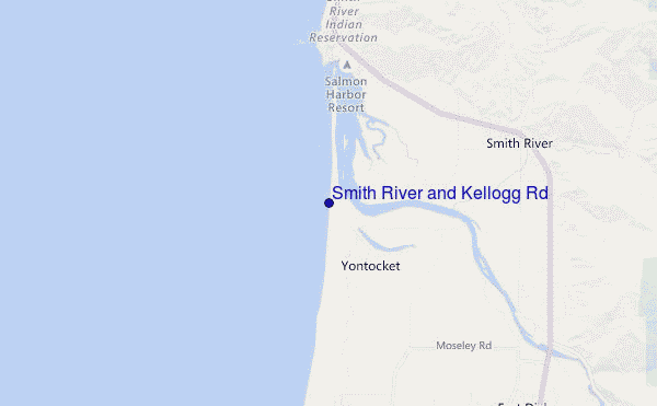 mappa di localizzazione di Smith River and Kellogg Rd
