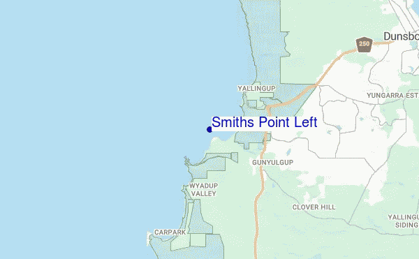mappa di localizzazione di Smiths Point Left