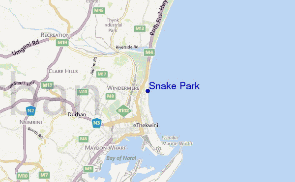 mappa di localizzazione di Snake Park