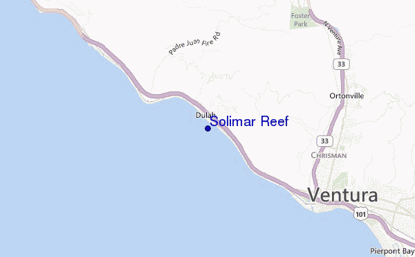 mappa di localizzazione di Solimar Reef