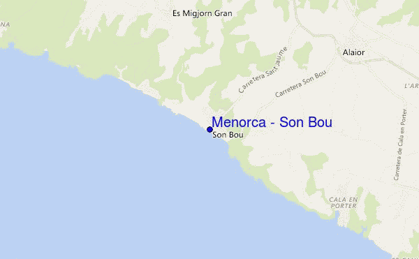 mappa di localizzazione di Menorca - Son Bou