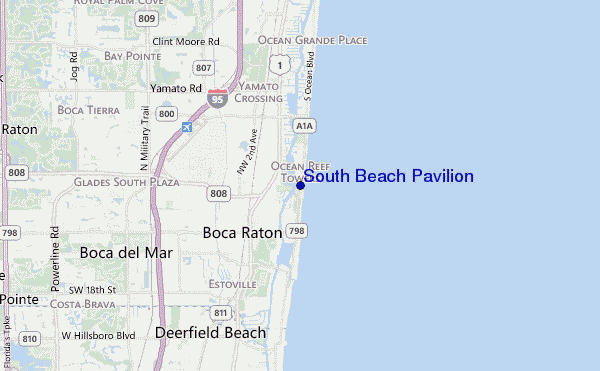 mappa di localizzazione di South Beach Pavilion
