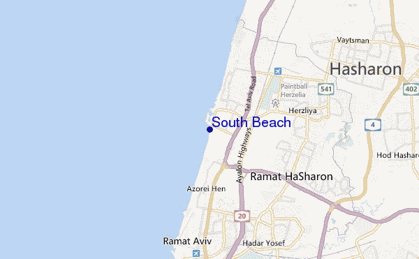 mappa di localizzazione di South Beach