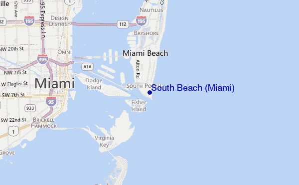 mappa di localizzazione di South Beach (Miami)
